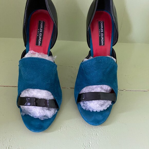 Charles Jourdan suede leather high heel shoes - Picture 6 of 9